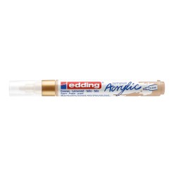 Marker acrilic Edding 5100, varf 2-3 mm, auriu Marker acrilic Edding 5100, varf 2-3 mm, auriu