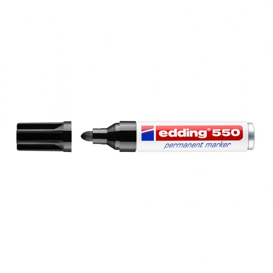 Marker permanent Edding 550, varf 3-4 mm, negru