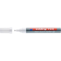 Marker Edding 725 neon, pentru tabla, varf 2-5 mm, alb