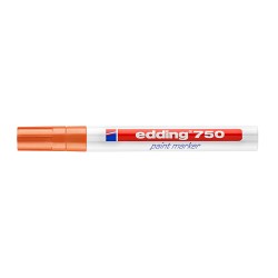 Marker cu vopsea Edding 750, corp metalic, varf 2-4 mm, portocaliu Marker cu vopsea Edding 750, corp metalic, varf 2-4 mm, portocaliu