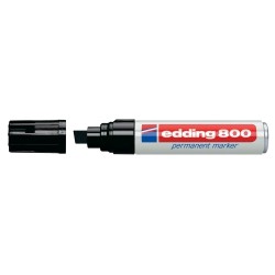 Marker permanent Edding 800, corp aluminiu, varf retezat, 4-12 mm, negru Marker permanent Edding 800, corp aluminiu, varf retezat, 4-12 mm, negru