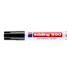 Marker permanent Edding 850, corp metalic, varf 5-15 mm, negru Marker permanent Edding 850, corp metalic, varf 5-15 mm, negru
