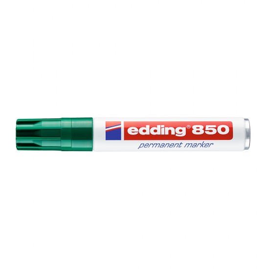Marker permanent Edding 850, corp metalic, varf 5-15 mm, verde