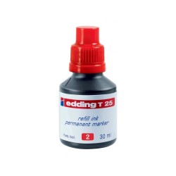 Tus pentru marker permanent Edding T25, 30 ml, rosu Tus pentru marker permanent Edding T25, 30 ml, rosu