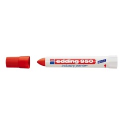 Marker permanent Edding 950 Industrial, corp plastic, varf rotund, 10mm, rosu Marker permanent Edding 950 Industrial, corp plastic, varf rotund, 10mm, rosu