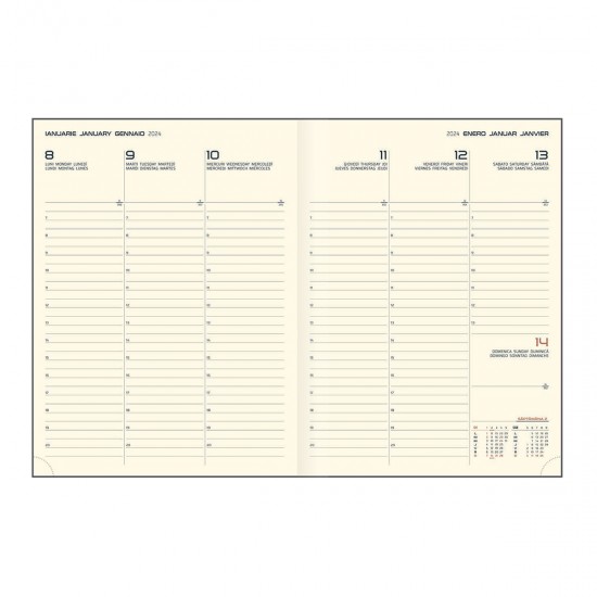 Agenda Artilux, A4, datata, hartie ivory, coperta verde