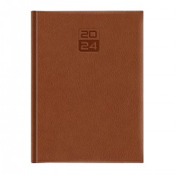 Agenda Dakota, A4, datata, hartie ivory, coperta maro
