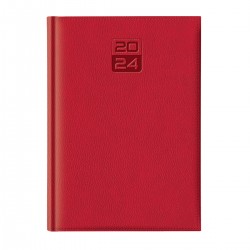 Agenda Dakota, A5, datata, hartie ivory, coperta rosie