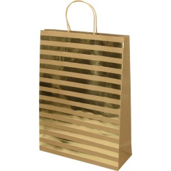 Punga cadou Eco Classic, dimensiune 31x42x11cm, maro, design buline/linii Punga cadou Eco Classic, dimensiune 31x42x11cm, maro, design buline/linii