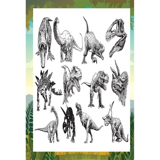 Carte de colorat creativa Dino, A4, 21 pagini, 150 g