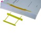 Alonje indosariere Dossy Fix galben capacitate 500 coli pentru cutii de arhivare plastic 25 buc/um
