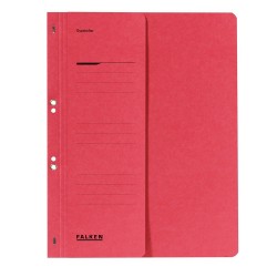 Dosar cu gauri 1/2 Lux Falken, carton, 250 g/mp, rosu