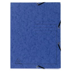 Dosar plic cu elastic Exacompta, carton, albastru Dosar plic cu elastic Exacompta, carton, albastru