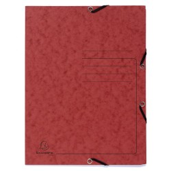 Dosar plic cu elastic Exacompta, carton, rosu
