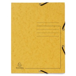 Dosar plic cu elastic Exacompta, carton, galben Dosar plic cu elastic Exacompta, carton, galben