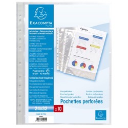 File de protectie Exacompta, pentru carti de vizita, 110 microni, 10 bucati/set File de protectie Exacompta, pentru carti de vizita, 110 microni, 10 bucati/set