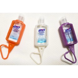 Suport siliconic pentru agatat sticlute Purell, 30 ml