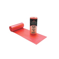 Saci menajeri HDPE, 18 l, rosii, 20 bucati/rola Saci menajeri HDPE, 18 l, rosii, 20 bucati/rola