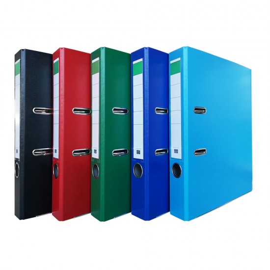 Biblioraft PP/carton, 50 mm, albastru inchis