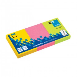 Notite adezive InFO, 40x50 mm, 3 culori neon Notite adezive InFO, 40x50 mm, 3 culori neon