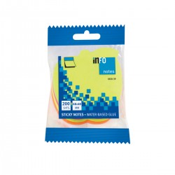 Notite adezive InFO, 70x70 mm, forma mar Notite adezive InFO, 70x70 mm, forma mar