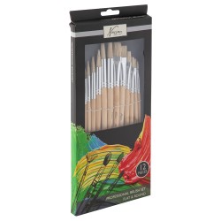Set Nassau Fine Art, 12 pensule profesionale, diverse dimensiuni Set Nassau Fine Art, 12 pensule profesionale, diverse dimensiuni