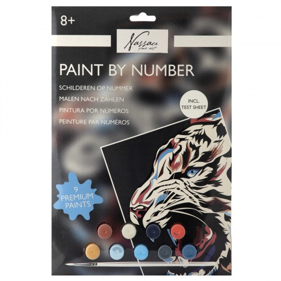 Pictura pe numere Creative Craft, 33x23 cm, model tigru