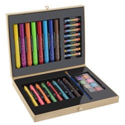 Set coloriaj Creative Craft, 33 piese, creioane acuarele si carioci Set coloriaj Creative Craft, 33 piese, creioane acuarele si carioci