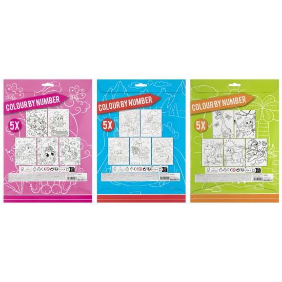 Desen pe numere Creative Craft, 5 coli, A4 si 10 creioane