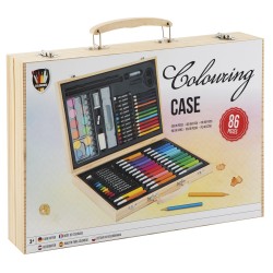 Set pictura si desen Creative Craft, 86 piese in cutie lemn Set pictura si desen Creative Craft, 86 piese in cutie lemn