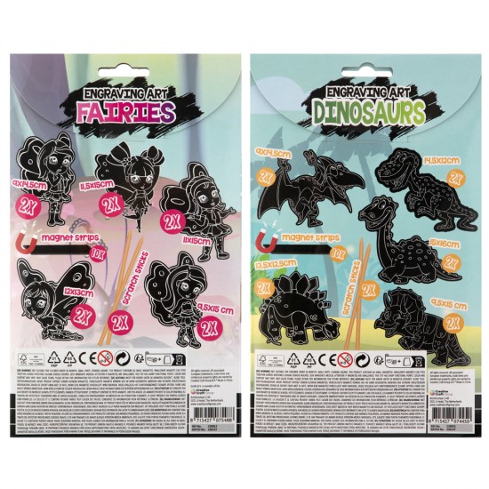 Set Creative Craft, 10 figurine razuibile, 2 creioane, 10 fasii magnet