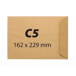 Plic C5, 162 x 229 mm ,kraft, banda silicon, 90 g/mp, 25 bucati/set Plic C5, 162 x 229 mm ,kraft, banda silicon, 90 g/mp, 25 bucati/set