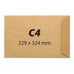 Plic C4, 229 x 324 mm, kraft, gumat, 90 g/mp, 25 bucati/set Plic C4, 229 x 324 mm, kraft, gumat, 90 g/mp, 25 bucati/set