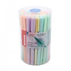 Set 50 pixuri Kores, fara mecanism, varf 0.1 mm, albastru, design pastel Set 50 pixuri Kores, fara mecanism, varf 0.1 mm, albastru, design pastel