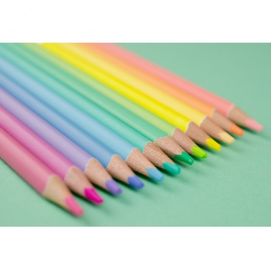 Creioane triunghiulare Kores, 12 culori/set