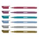 Set 6 markere permanente metalice Kores, varf tip pensula, in blister