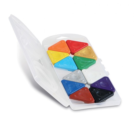 Creioane cerate triunghiulare Morocolor Primo, 12 culori