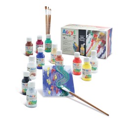Set de acrilice Morocolor Primo, 125 ml, diverse culori, 11 culori, 1 lac Set de acrilice Morocolor Primo, 125 ml, diverse culori, 11 culori, 1 lac