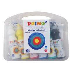Vopsea peentru geamuri Morocolor Primo, 1 coala speciala , 2 coli cu desene Vopsea peentru geamuri Morocolor Primo, 1 coala speciala , 2 coli cu desene
