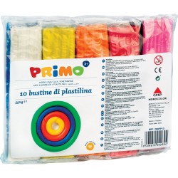 Plastilina Morocolor Primo, 550 g/cutie, 10 culori/pachet