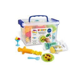 Set plastilina Morocolor Primo, 6 culori, 22 accesorii, in cutie plastic