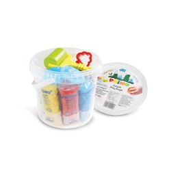 Galetusa plastilina Morocolor Primo, 10 culori, 8 accesorii, 100 g