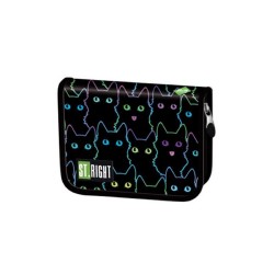 Penar scolar Majewski, St Right PC03, 1 compartiment, Cat Outline Penar scolar Majewski, St Right PC03, 1 compartiment, Cat Outline