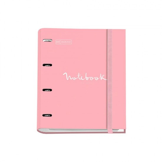 Caiet mecanic cu refill, design roz, cu stelute