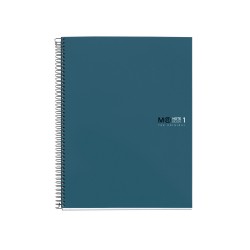 Caiet cu spira  Miquelrius Original, A5, matematica, 80 file, coperta cu tratament antiviral si antibacterian, bleumarin Caiet cu spira  Miquelrius Original, A5, matematica, 80 file, coperta cu tratament antiviral si antibacterian, bleumarin