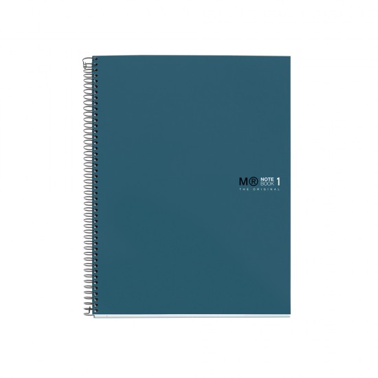 Caiet cu spira  Miquelrius Original, A5, matematica, 80 file, coperta cu tratament antiviral si antibacterian, bleumarin