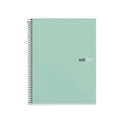 Caiet cu spira  Miquelrius Original, A4, dictando, 80 file, coperta cu tratament antiviral si antibacterian, aqua Caiet cu spira  Miquelrius Original, A4, dictando, 80 file, coperta cu tratament antiviral si antibacterian, aqua