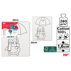 Canvas Main Paper, 20x25 cm, 280gr/mp, tematica pinguin Canvas Main Paper, 20x25 cm, 280gr/mp, tematica pinguin