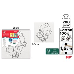 Canvas Main Paper, 20x20 cm, 280gr/mp, tematica unicorn Canvas Main Paper, 20x20 cm, 280gr/mp, tematica unicorn