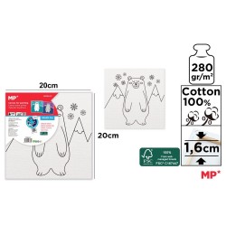 Canvas Main Paper, 20x20 cm, 280gr/mp, tematica urs Canvas Main Paper, 20x20 cm, 280gr/mp, tematica urs